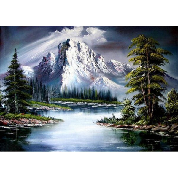 Mountain And Lake Diamond Painting