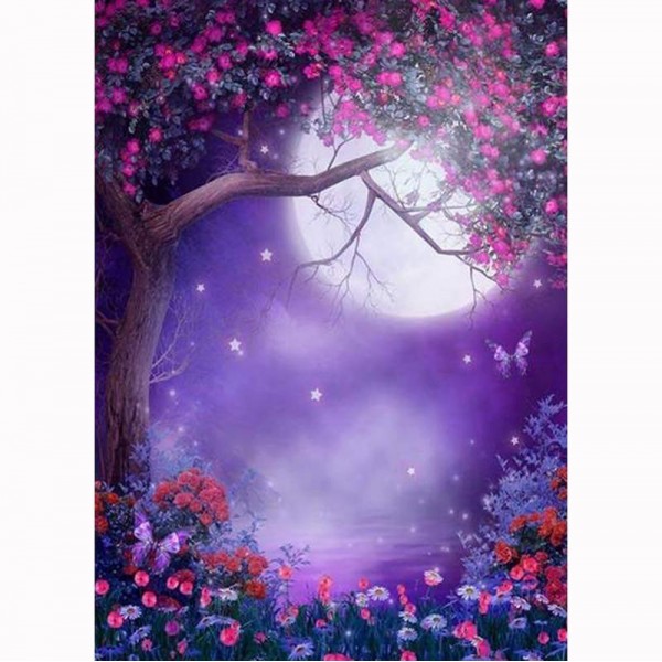 Flowering Tree & Moon