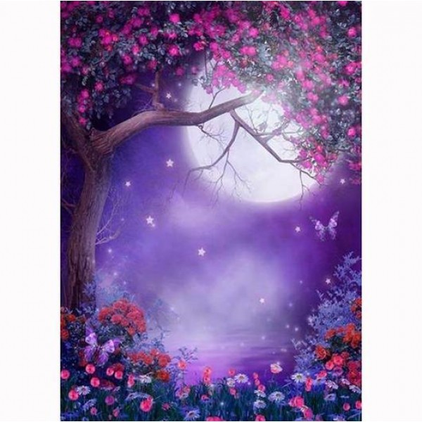 Flowering Tree & Moon