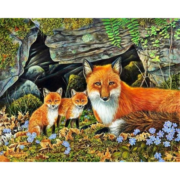 Forest Foxes Diamond Painting