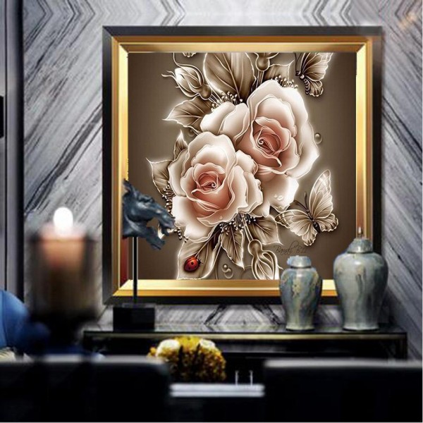 Flower Rose Petals Diamond Painting