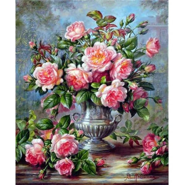 Pink Roses Diamond painting square