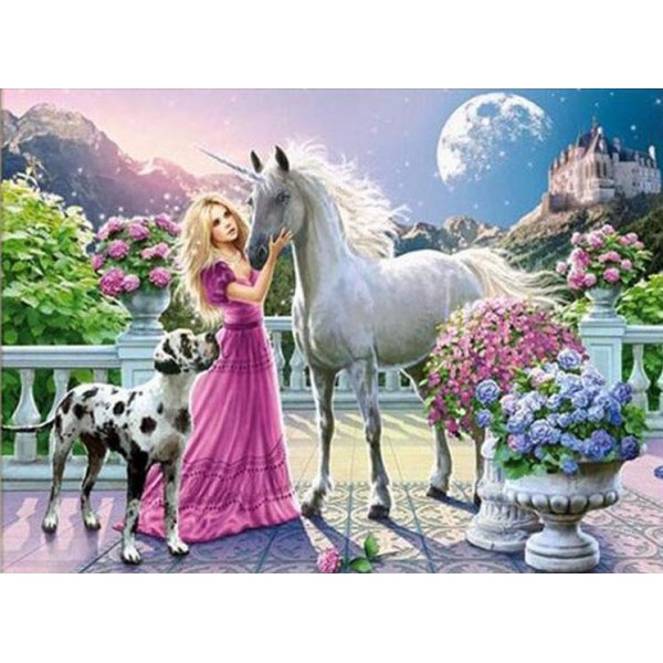 Beauty Girl And Horse