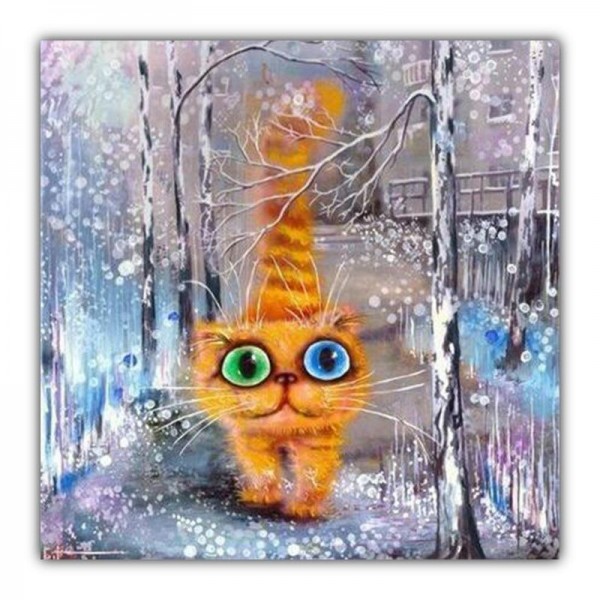 Cool Cat Diamond Painting Round