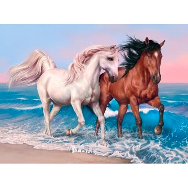 Horses on the Beach Diamond Painting
