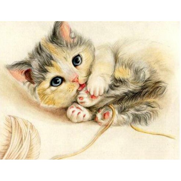 Cuddly Kitten Diamond Painting