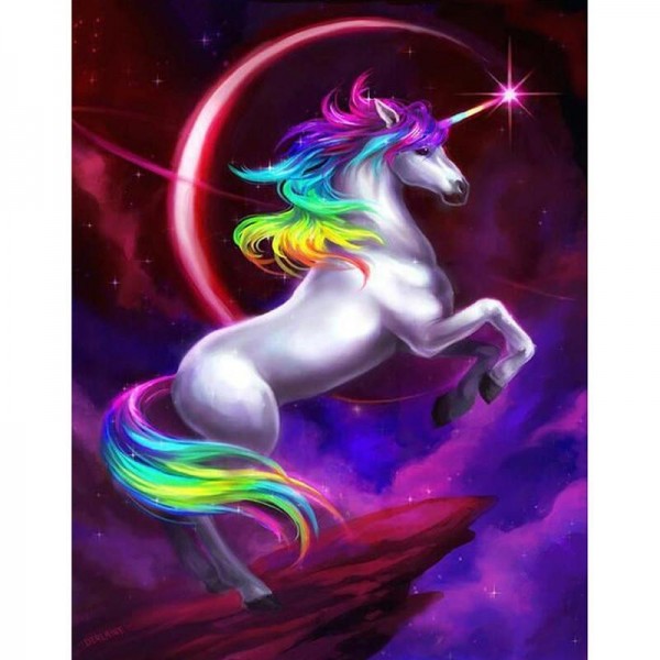 Colorful Flying Unicorn Diamond Painting